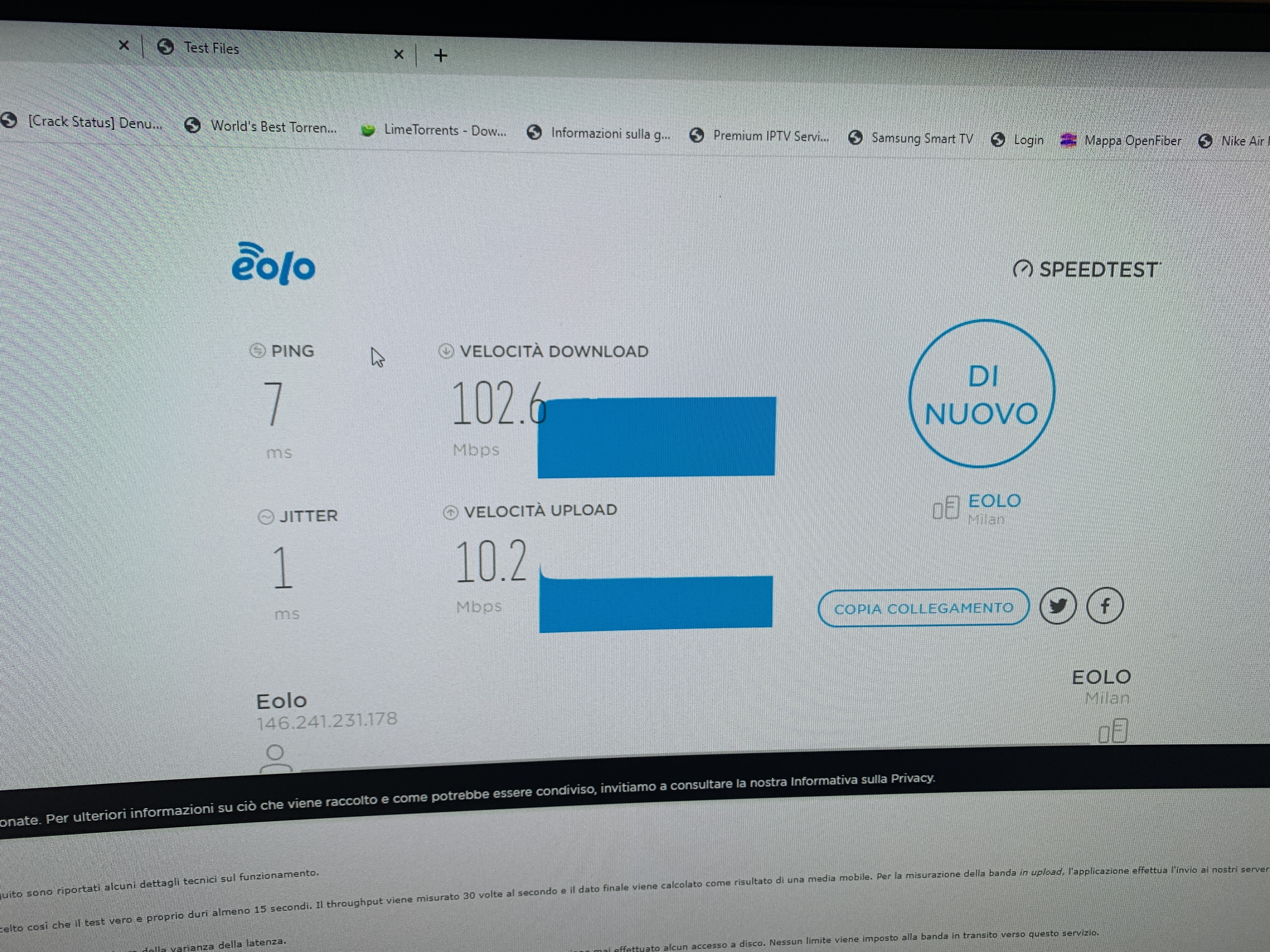 Soluzione FTTC su Rigida+Consiglio Eolo - FibraClick Forum