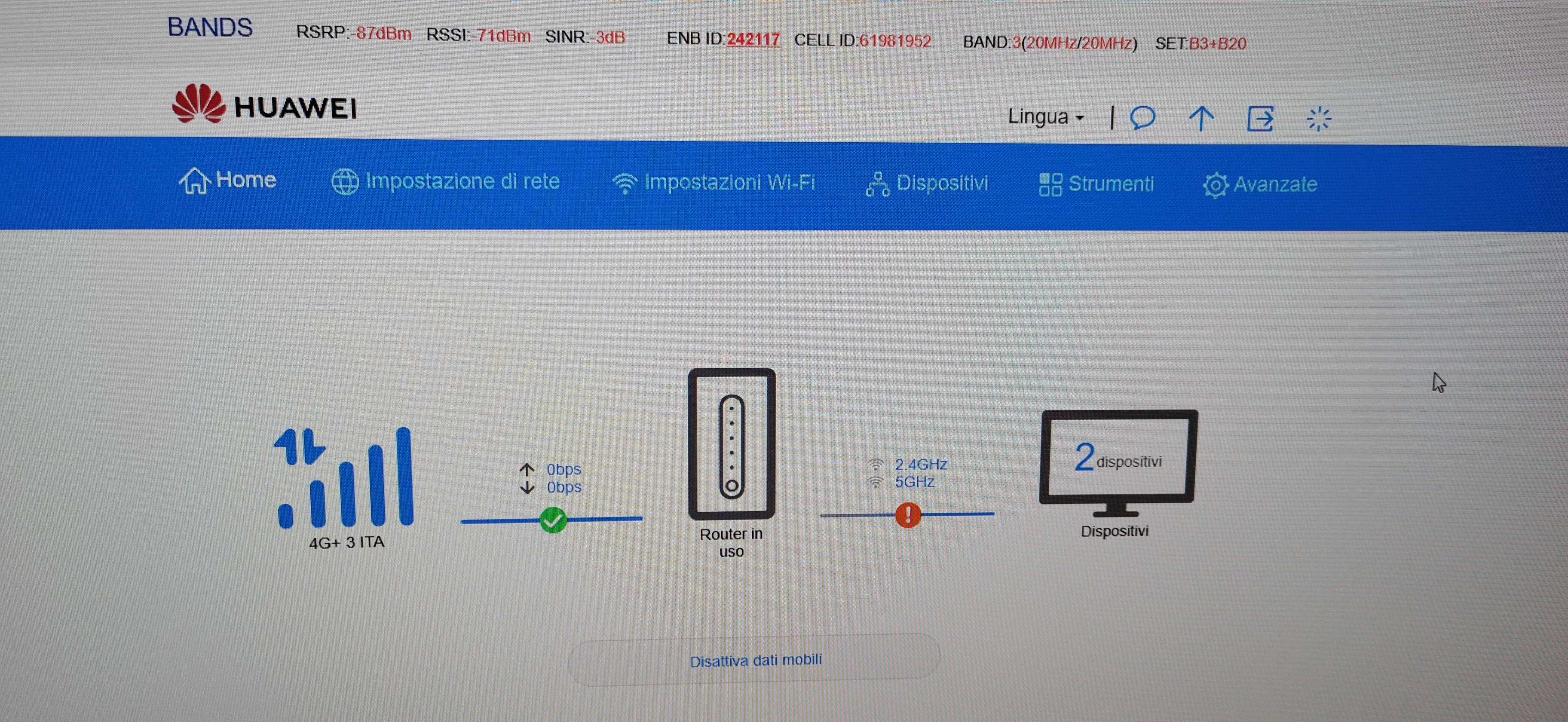 Почему скачет sinr в 4g