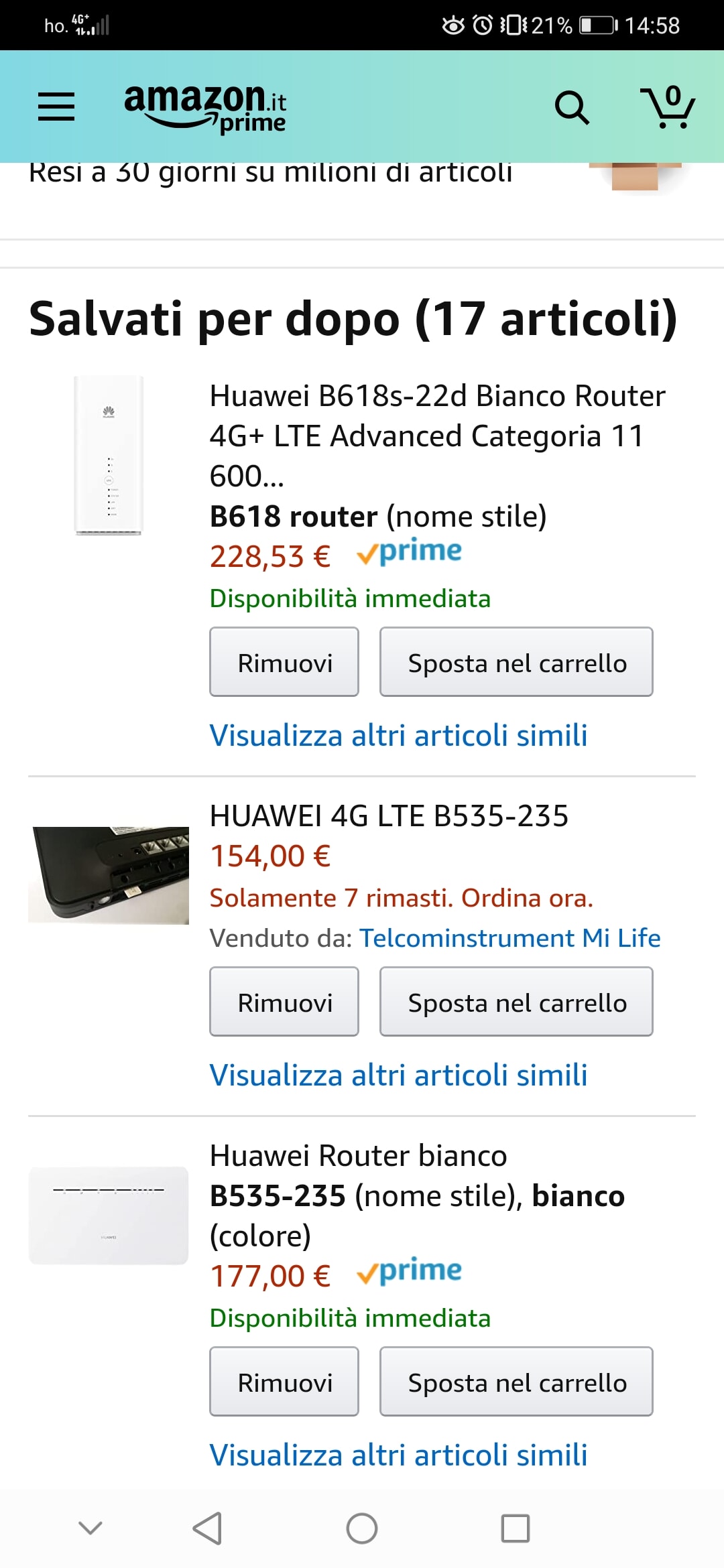 Consiglio connessione 4G e relativi apparati - FibraClick Forum