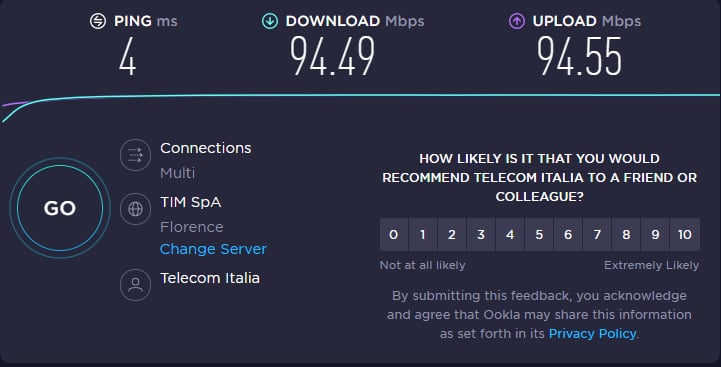 FTTH limitata a 100Mbps - FibraClick Forum