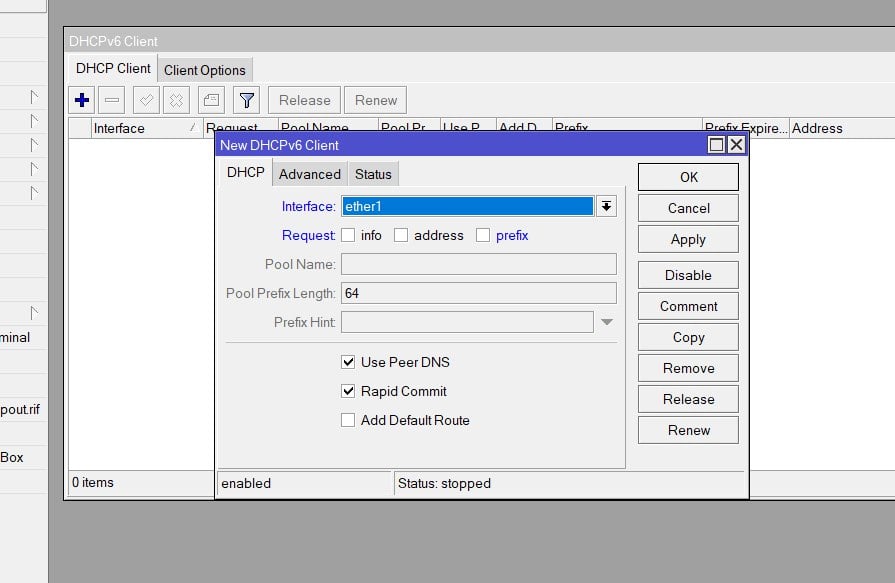 Mikrotik ipv6 dns настройка