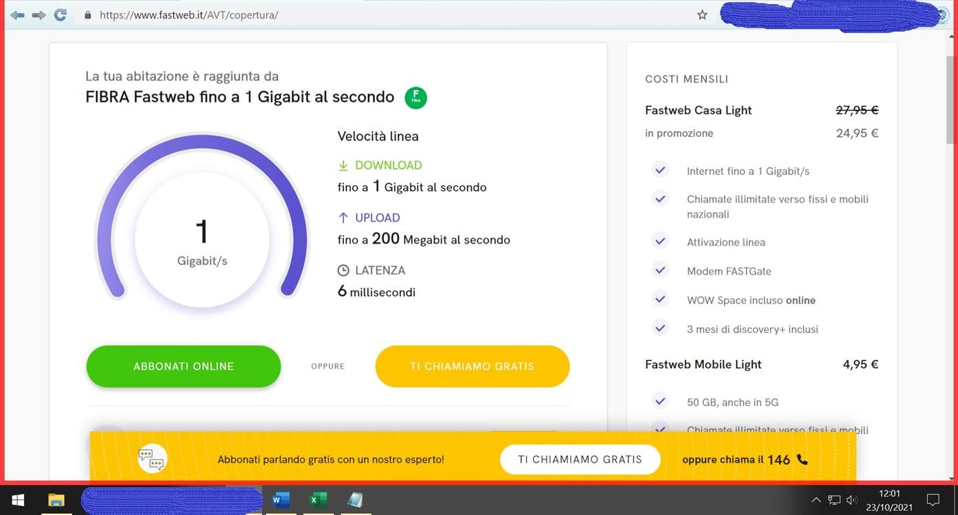 Impianto FTTH installato ma TIM - FibraClick Forum