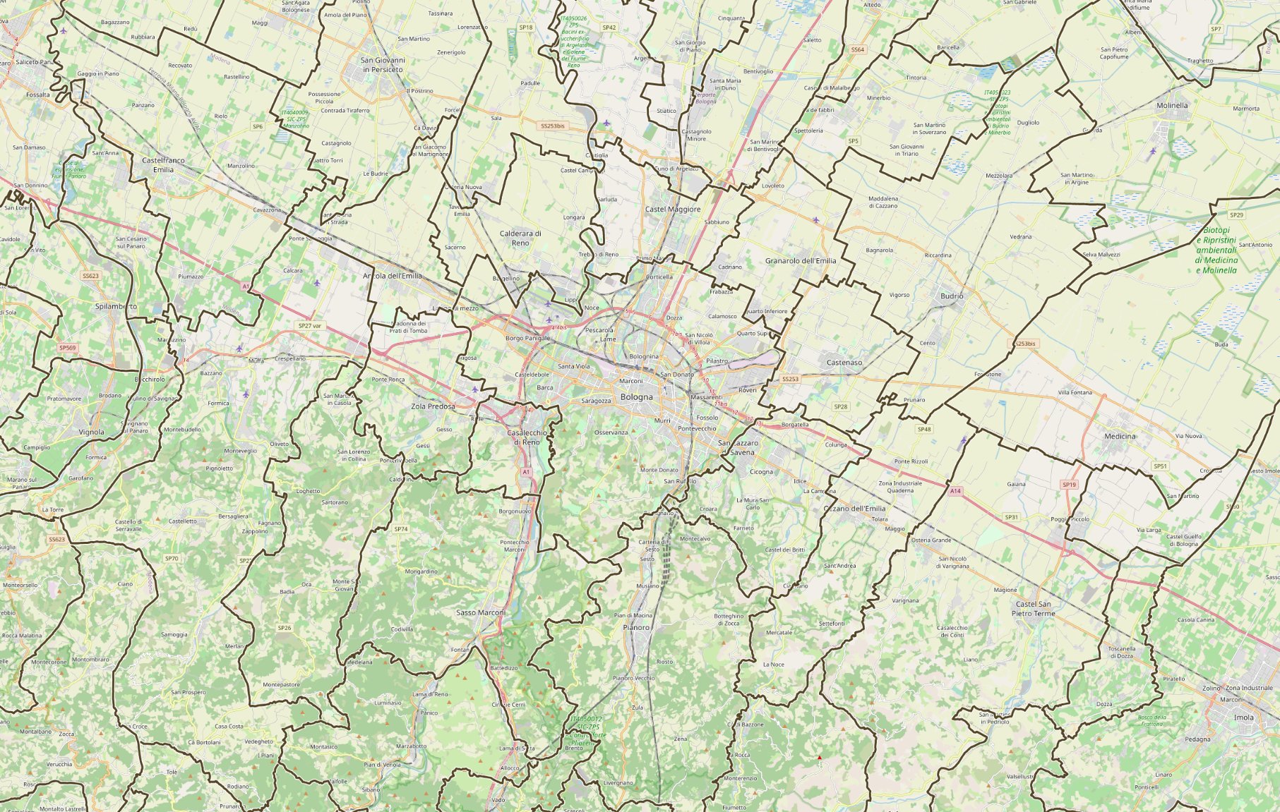 Mappa che evidenzi confini comunali - FibraClick Forum
