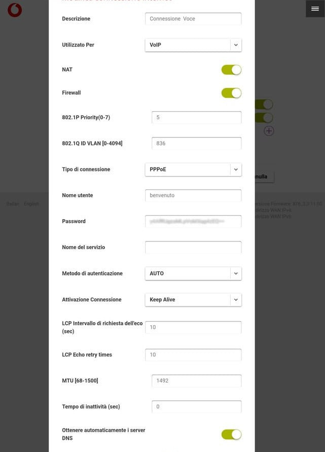 Configurare VoIP Wind3 su Vodafone Station FibraClick Forum